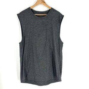 Lululemon T Shirt Size XL Mens Charcoal Gray Sleeveless Athletic Tank Top Train
